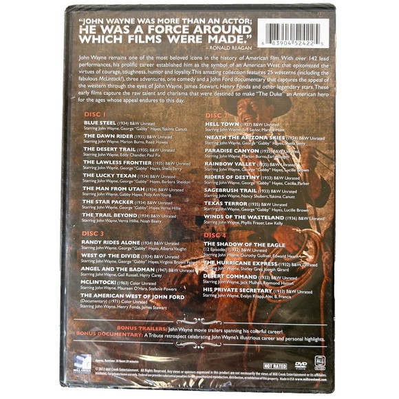 John Wayne The Tribute Collection 25 Films Plus Documentary DVD NEW Sealed - Picture 2 of 4
